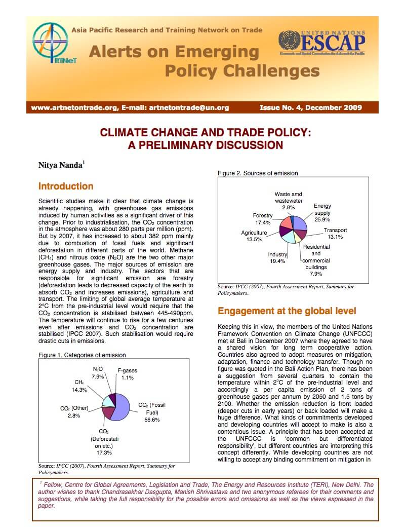 climate change and trade policy