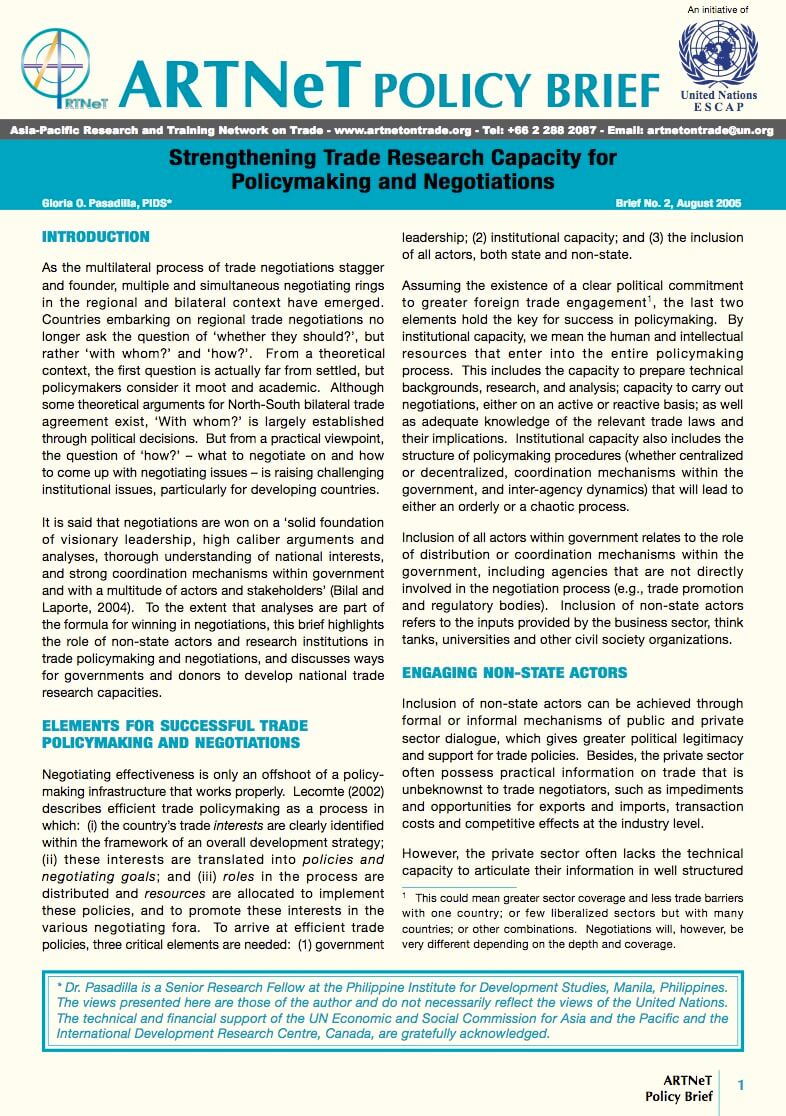 strengthening capacity