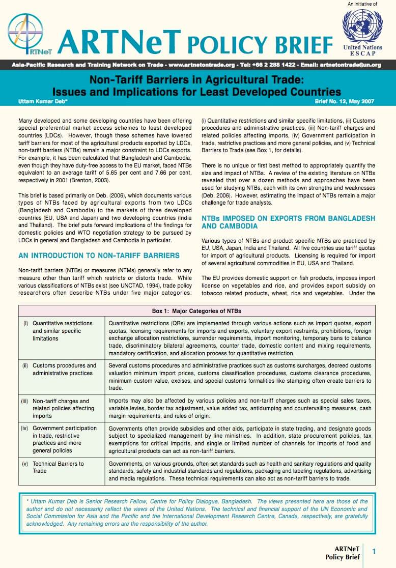 non tariff barriers