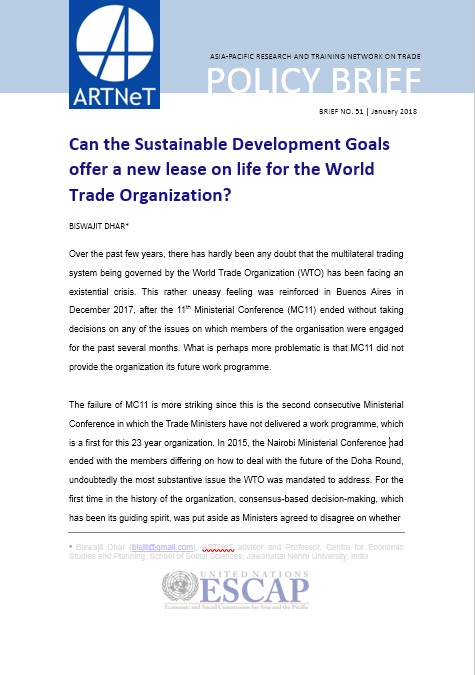 Can the Sustainable Development Goals offer a new lease on life for the World Trade Organization?